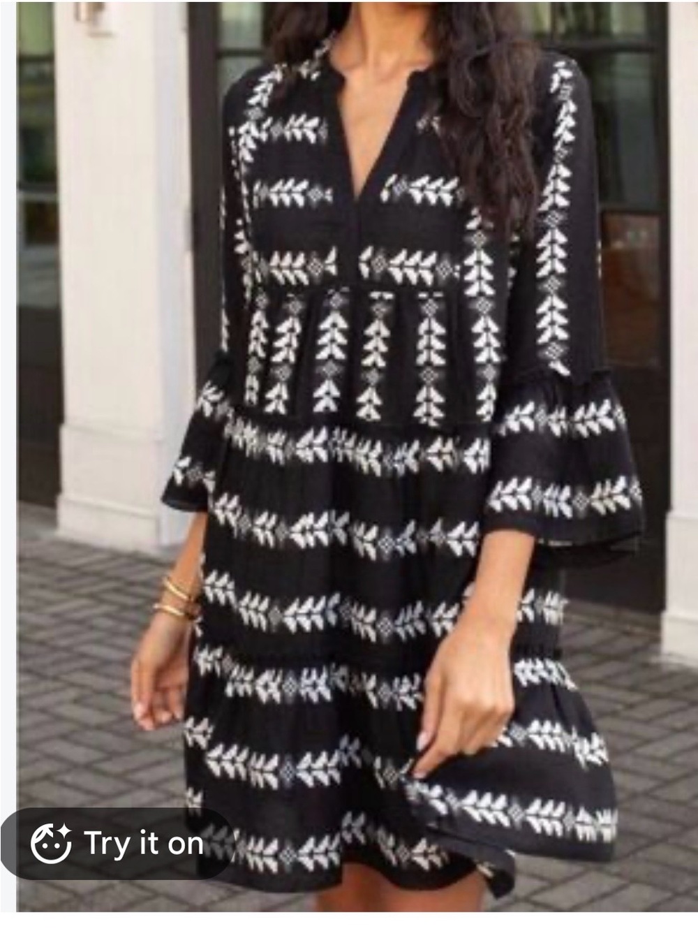 Elan Embroidered Swing Dress